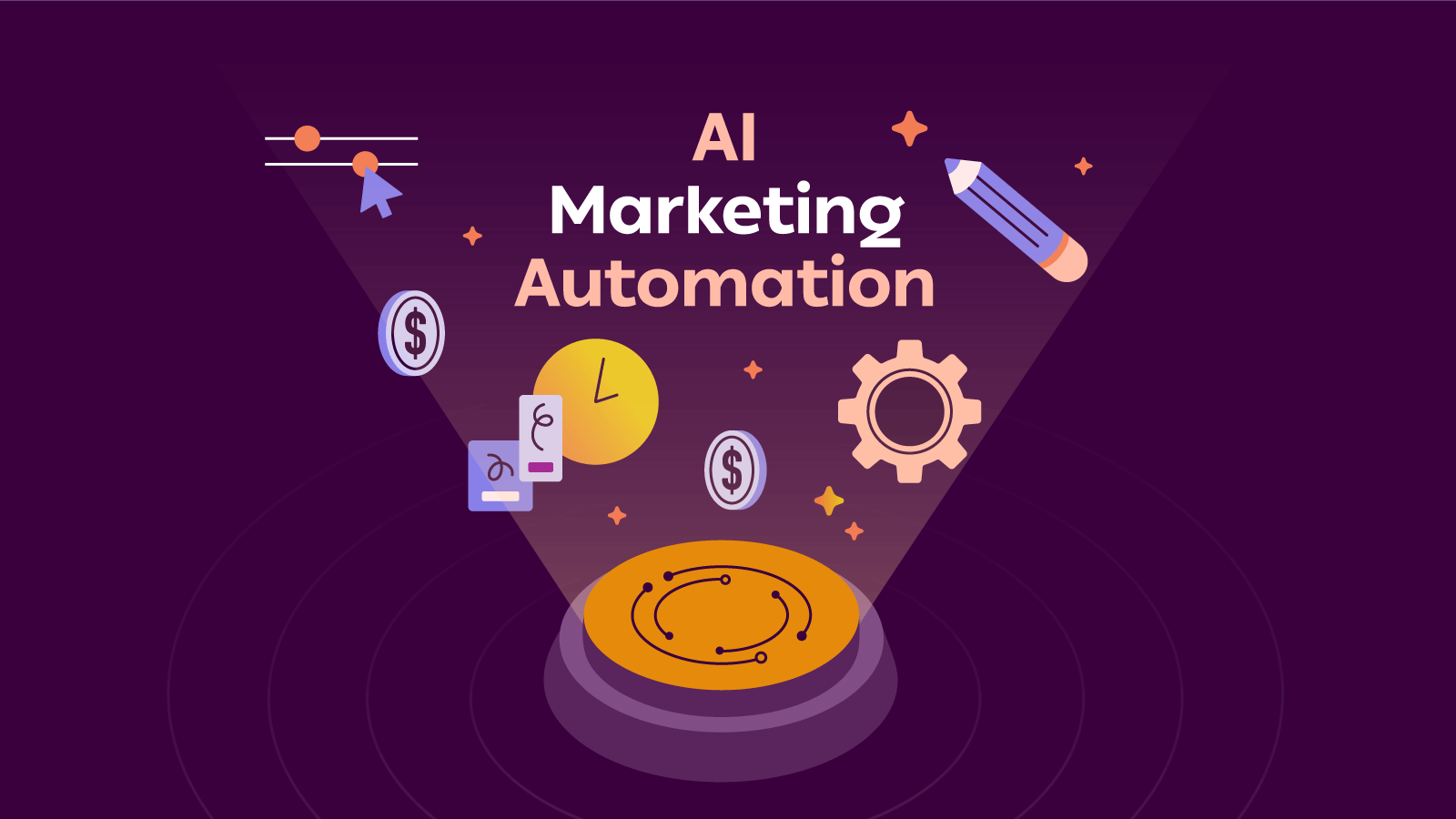 for marketing tools dashboard showing automation and content creation workflows